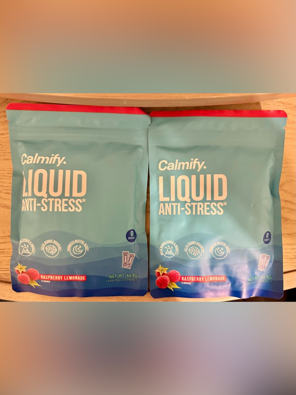 2 packages of Liquid Anti-Stress Raspberry Lemonade